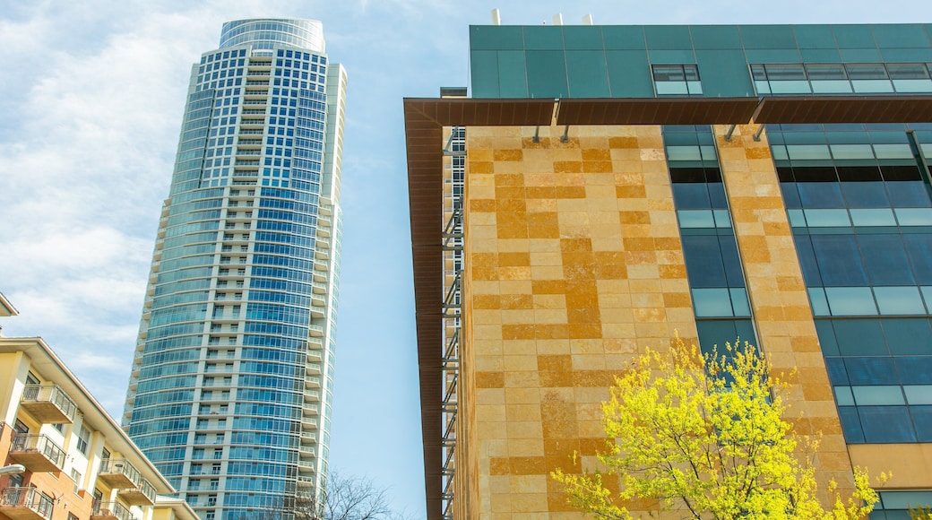 Hill Country showing a city and a high rise building