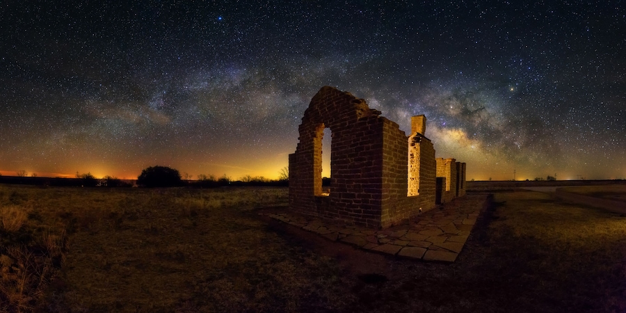Milky way at Fort Griffin, Texas USA