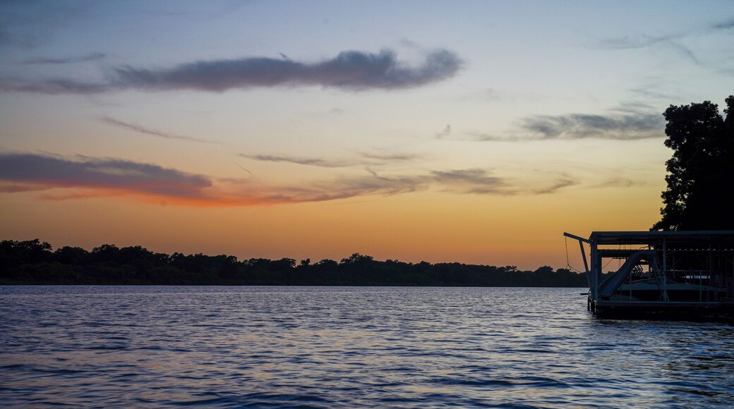 Sunset over Lake Marble Falls Texas.