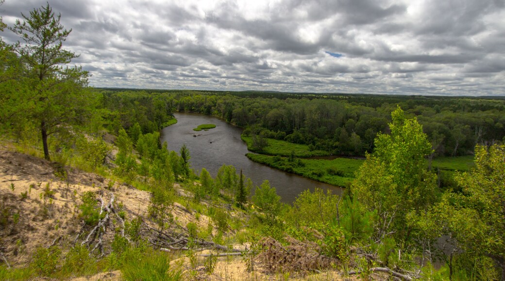 Au Sable River Valley. Overlook of the Au Sable River in the Huron National Forest in Michigan.