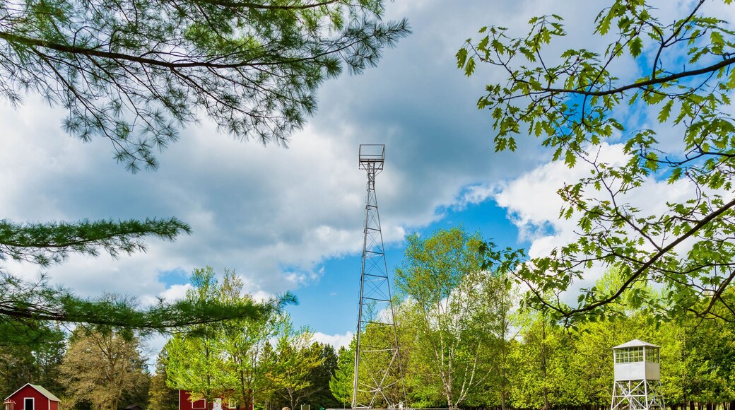 Forest fire watch tower at the CCC Museum at Higgins Lake.