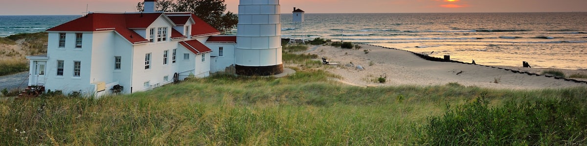 Big Sable Point Lighthouse sunset - Ludington, Michigan