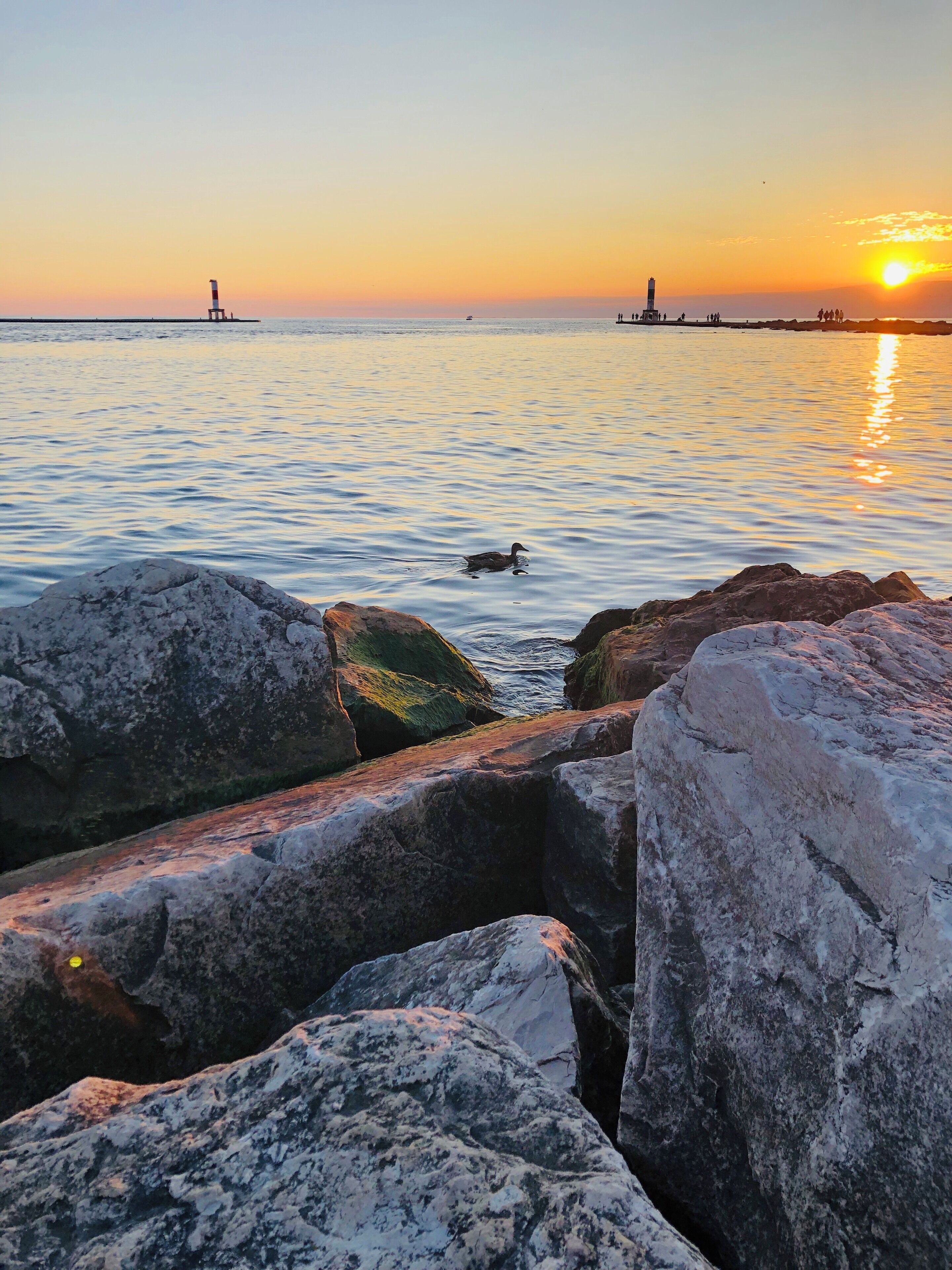 Beautiful West Michigan sunset over Lake Michigan. Beautiful!!