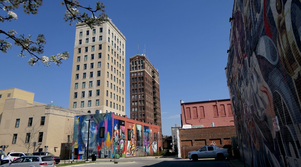 Häuser in down town Jackson, Michigan