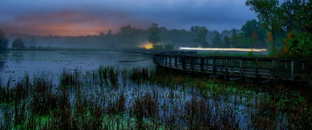 Kensington Metropark Sunset Over Marsh