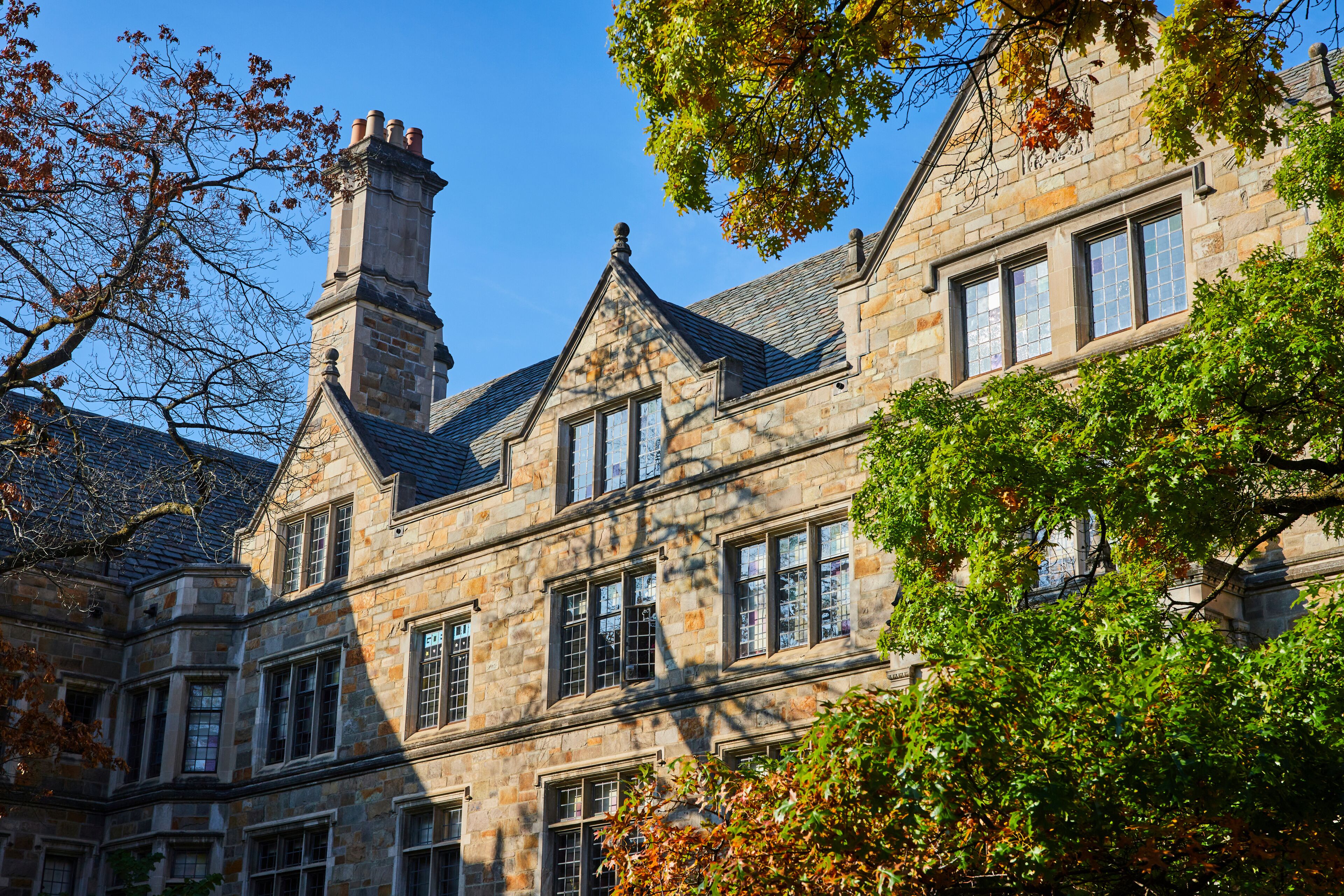 Autumn at University of Michigan Law Quadrangle Building