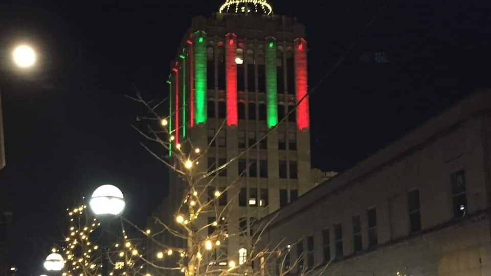 View from Grizzly Peak near Main Street during Midnight Madness. Love A2.