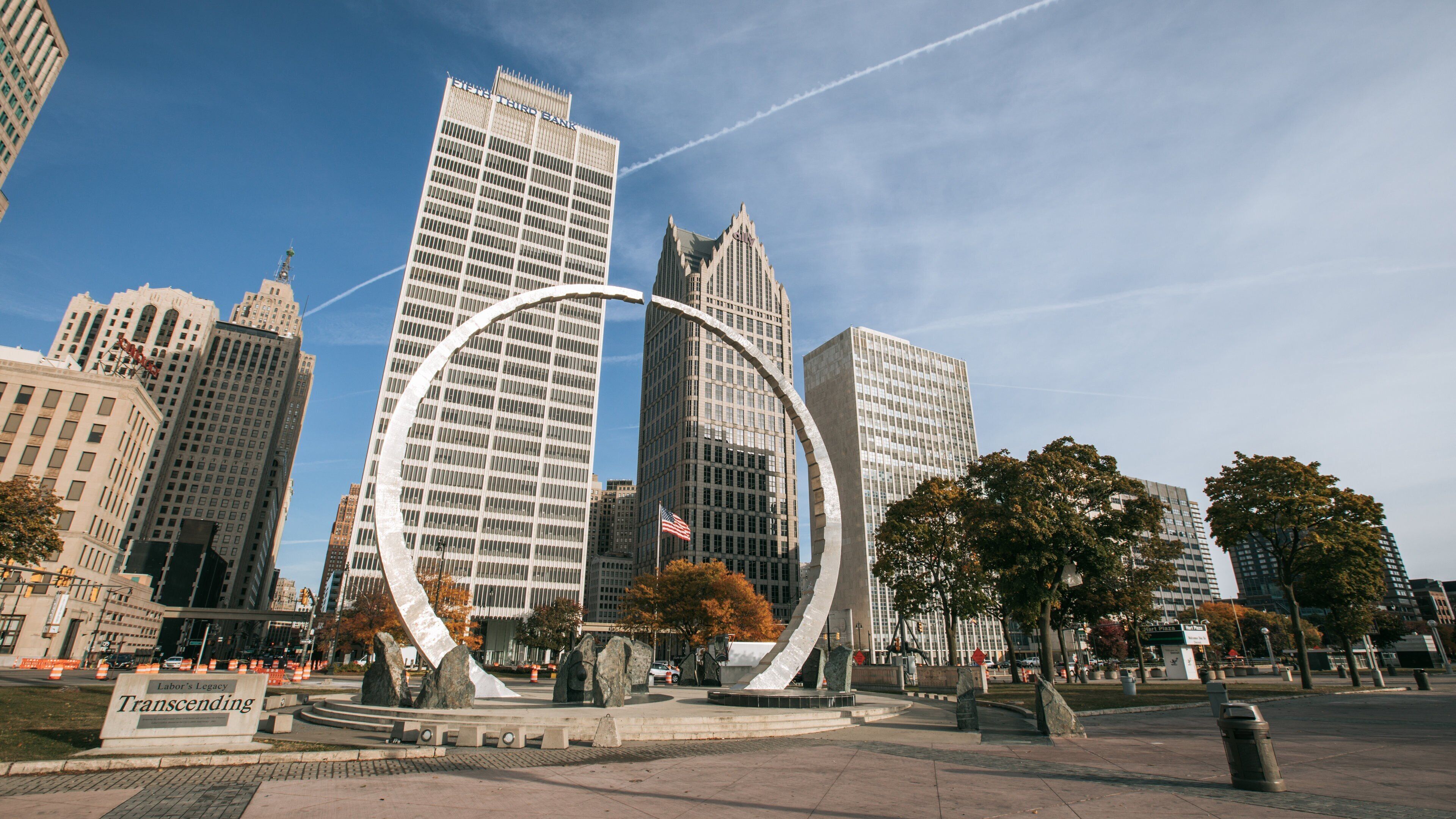 Downtown Detroit featuring a city