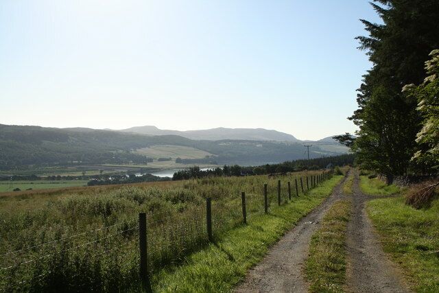 View to the East from the front of Hilton Steading The view over the Kyle of Sutherland.