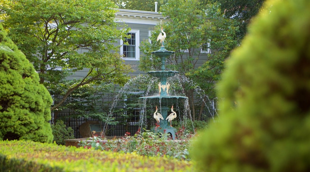 Norra förorterna presenterar en fontän och en trädgård