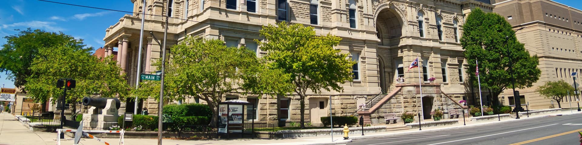 The Allen County Courthouse Lima Ohio 2023 sky background