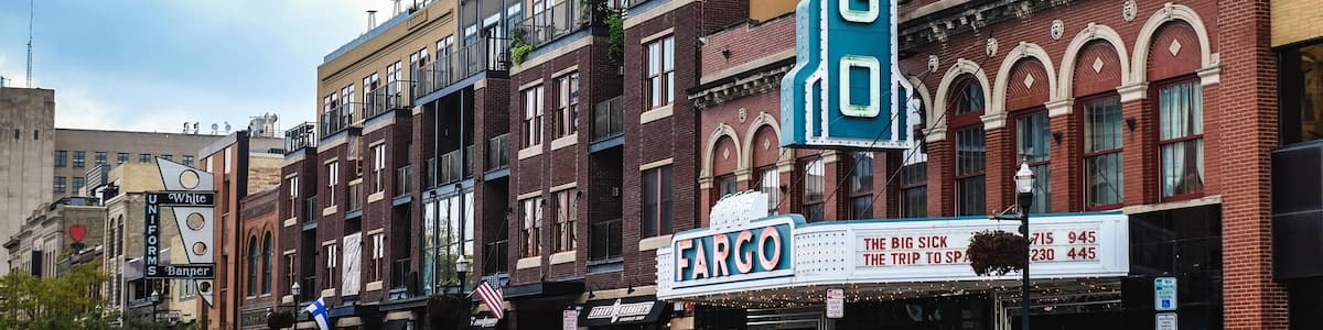 The Fargo Theater in the downtown Fargo, North Dakota, USA. Image shot 11/2017. Exact date unknown.