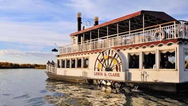 Bismarck which includes a river or creek and boating