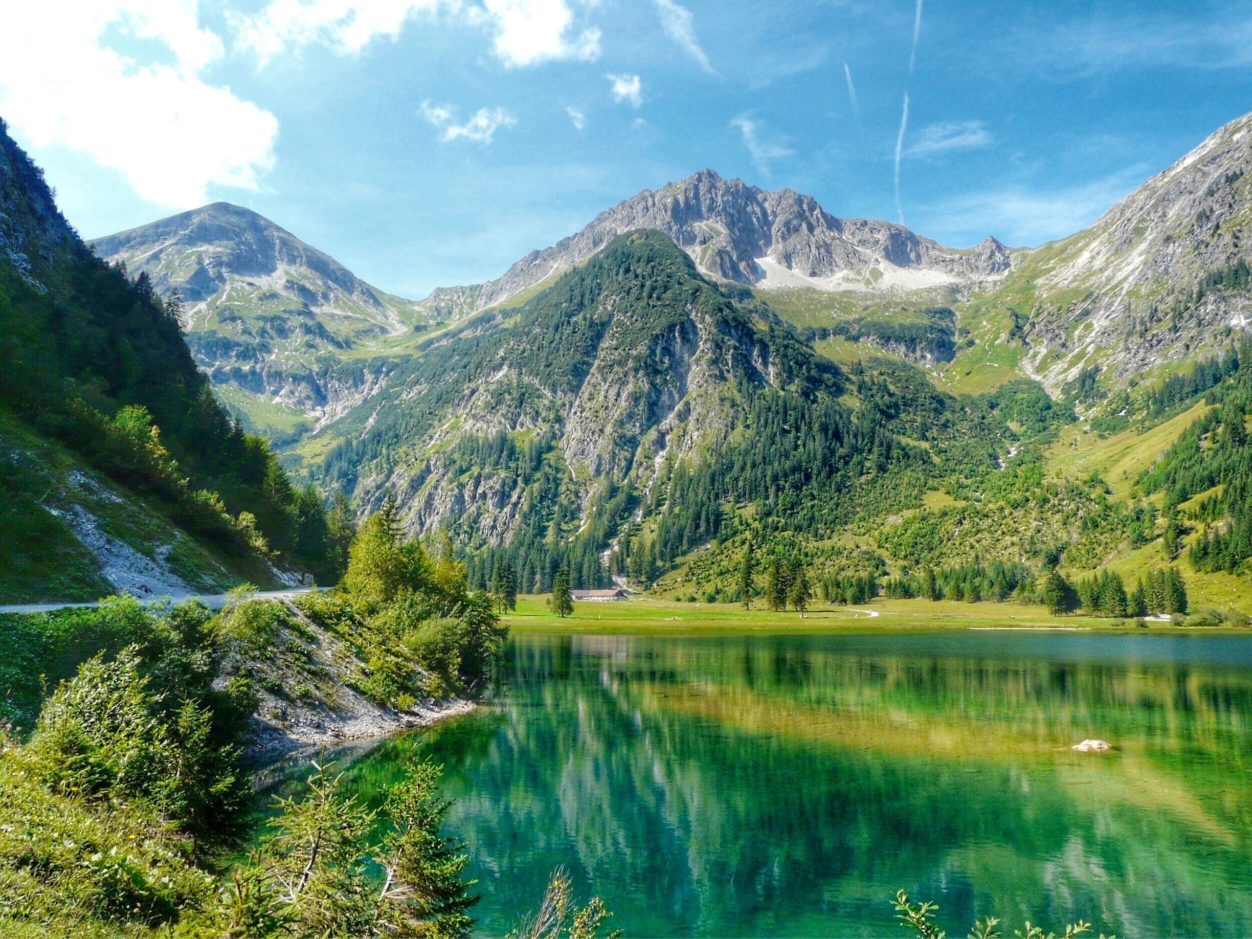 Colourful Lake Vilsalp,Tannheim,Tyrol in Austria