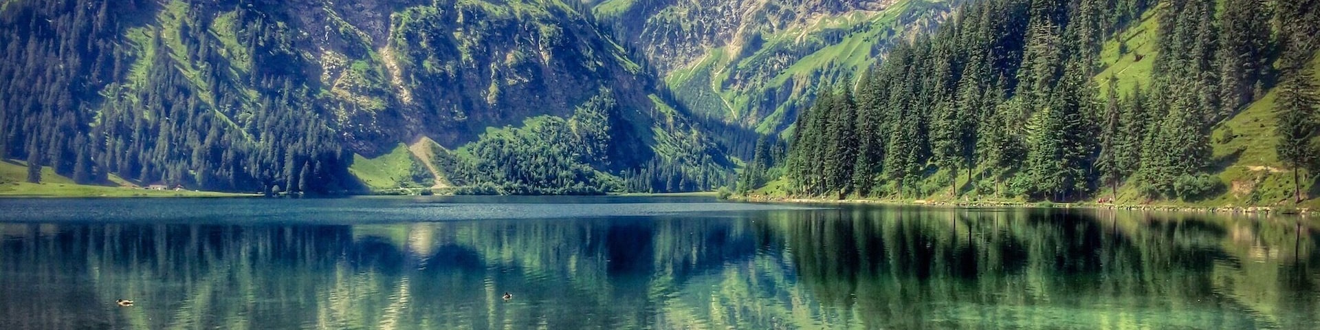 Lake Vilsalp near Tannheim in Tyrol,Austria