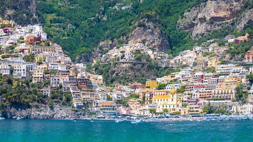 Scenic views of Positano on Amalfi Coast in Italy.