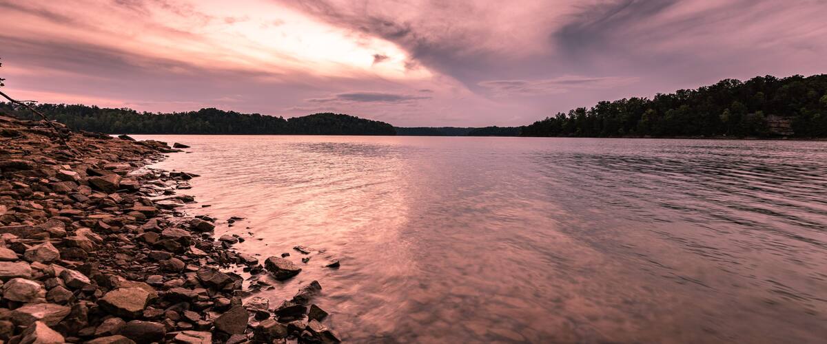 Sunset on Laurel Lake in Corbin Kentucky