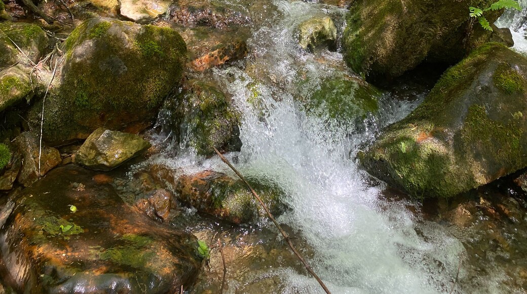 Gap Creek rushing over rocks at Cumberland Gap National Historical Park.