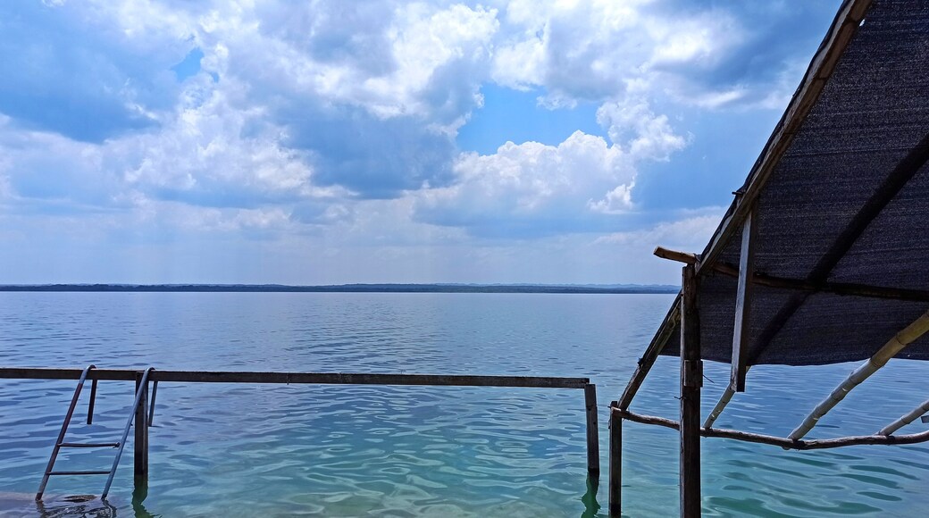 Beach Shoreline at Lake Peten Itza, San Jose, Peten, Guatemala