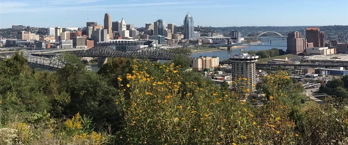 Great view of Cincinnati from Devou Park in Covington, KY