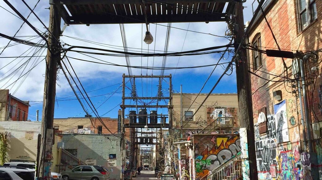 #Perspective
Stopped off in Rapid City on our way to Yellowstone NP, was blown away by the graffiti art down some of its back lanes. Thought the overhead power lines created great leading lines through the image.