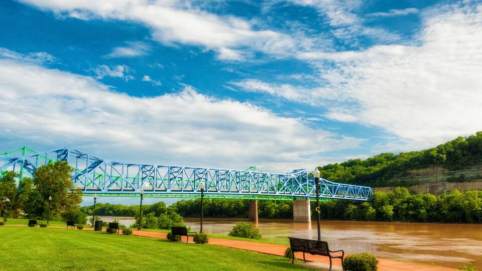Ashland Kentucky Waterfront Park along the Ohio River