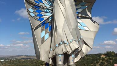 Her name is Dignity. A 50’ statue honoring the Lakota and Dakota peoples of South Dakota.
