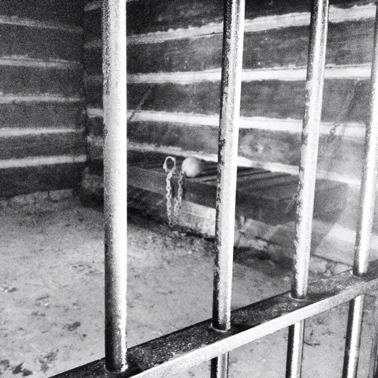 Another one from Danville's historic city Centre

1785 the District Court of Kentucky orders the construction of a jail using 9" logs. This is reconstruction of the Pioneer Prison 