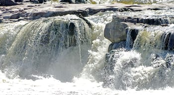 These falls are right in town surrounded by a nice park.