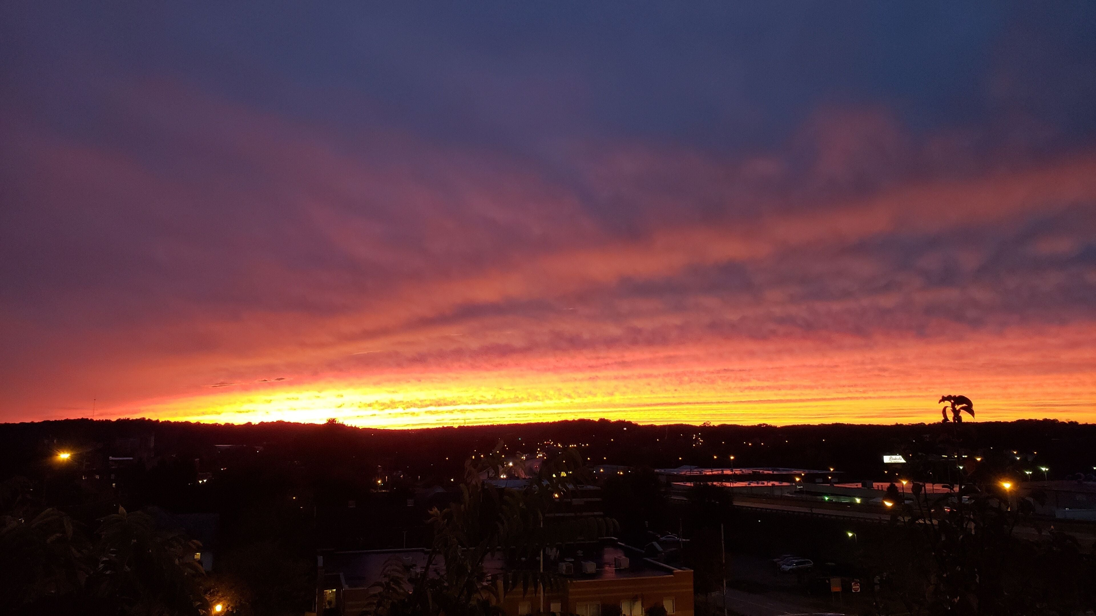 A #Golden sunset from the hill near the PSZ Clay Center and gallery