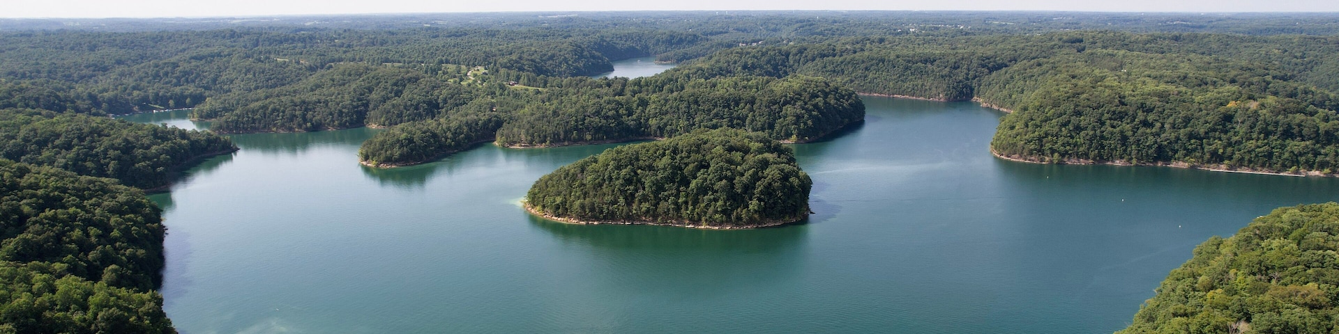 landscape of an island in lake Cumberland