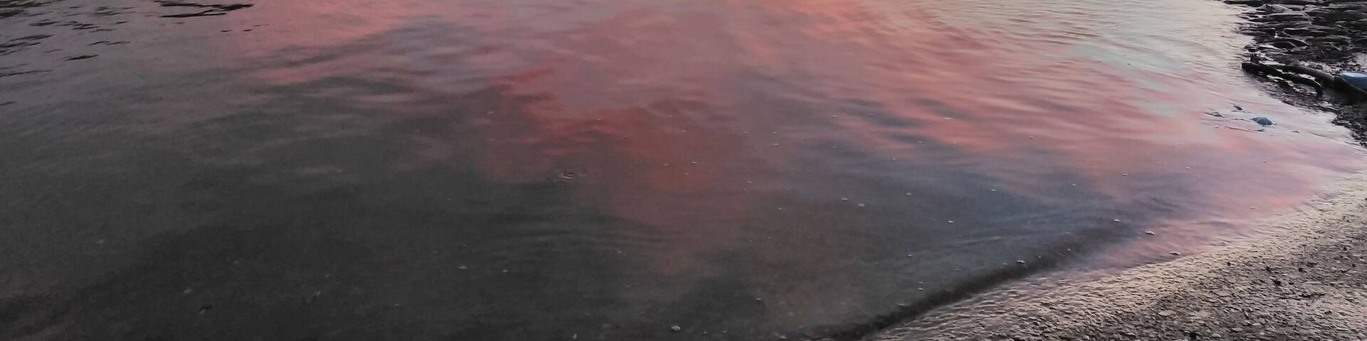 I went fishing here with my aunt basically but i got a good picture of the view though