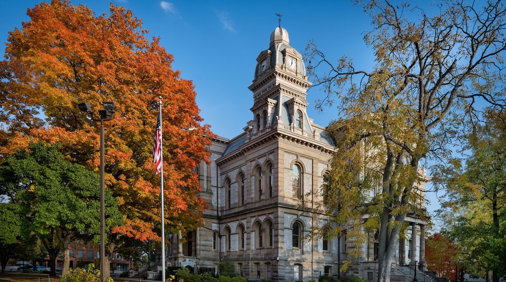 A view of the historic Sidney, Ohio courthouse.