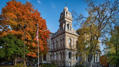 A view of the historic Sidney, Ohio courthouse.