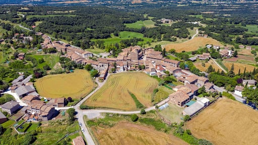 Aerial view of Perafita, a Spanish municipality in the province of Barcelona, in the Osona region. Spain