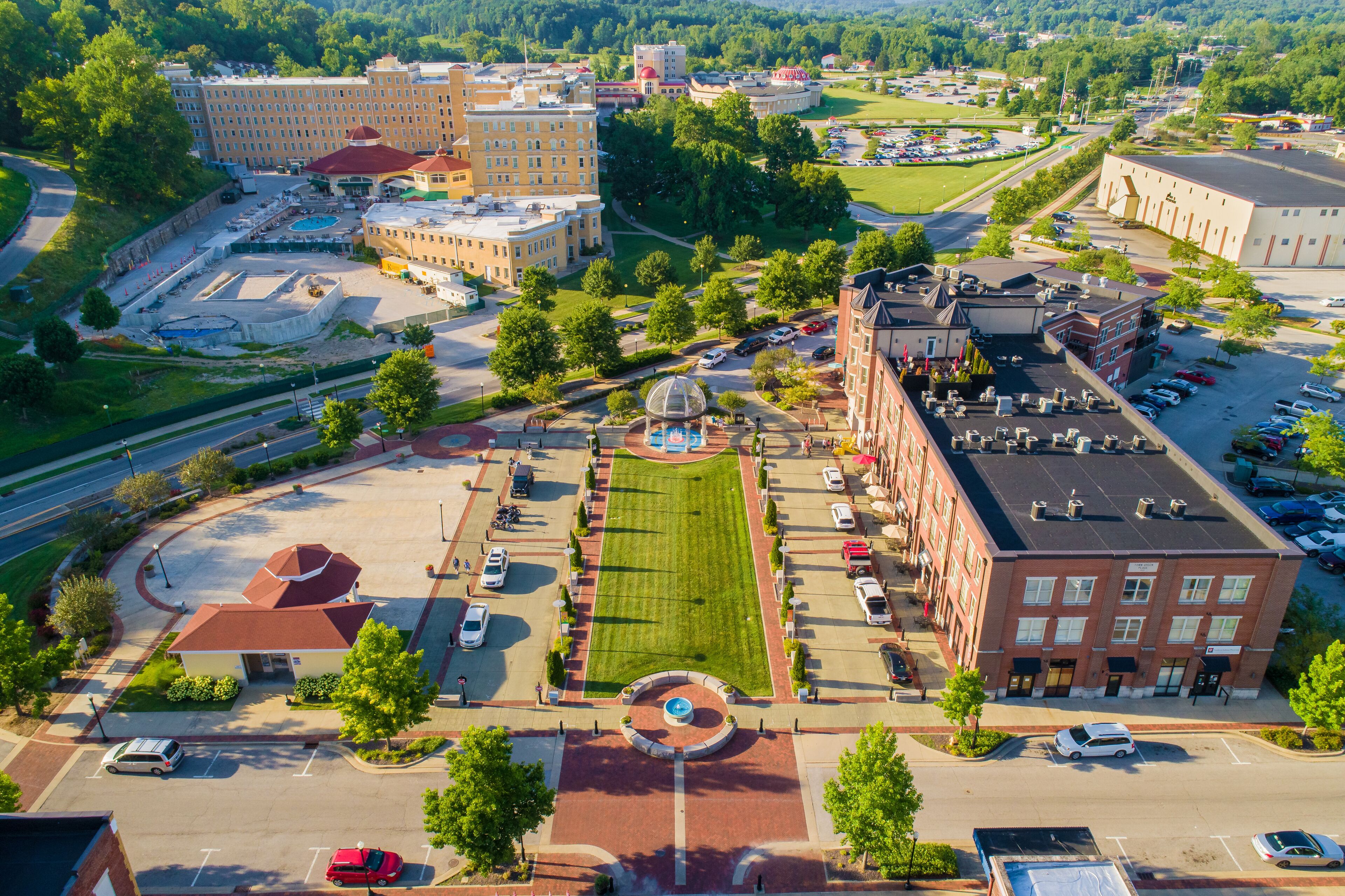 Aerial view of the Historic West Baden Springs Hotel French Lick Indiana 