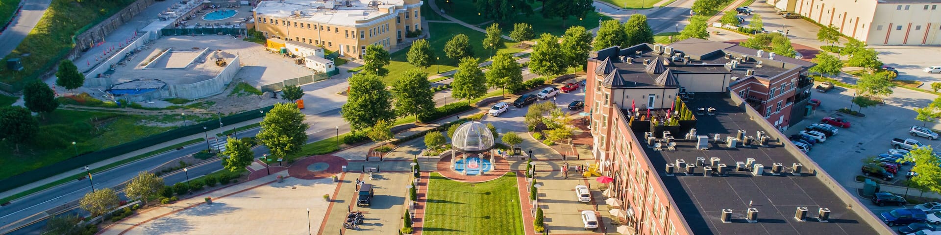 Aerial view of the Historic West Baden Springs Hotel French Lick Indiana