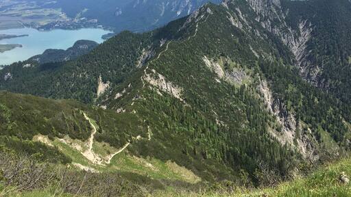 Great hiking spot with 360 views of Walchensee and Heimgarten