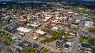 Aerial View of Columbia, Tennessee during Spring