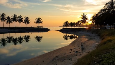 Sunset view at Bagan Pinang Beach, Port Dickson, Negeri Sembilan, Malaysia