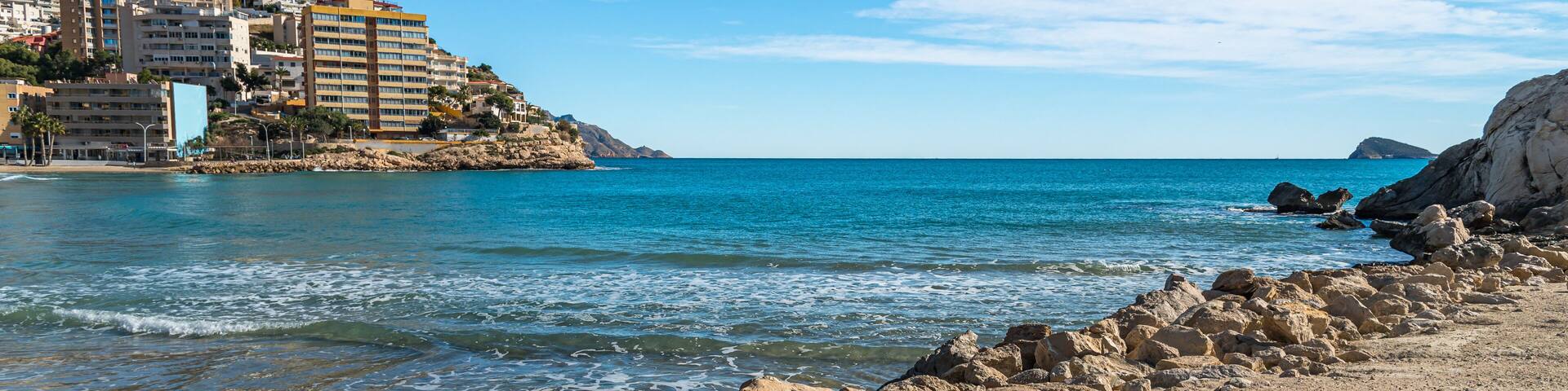 View of the beach of Cala de Finestrat, Spain