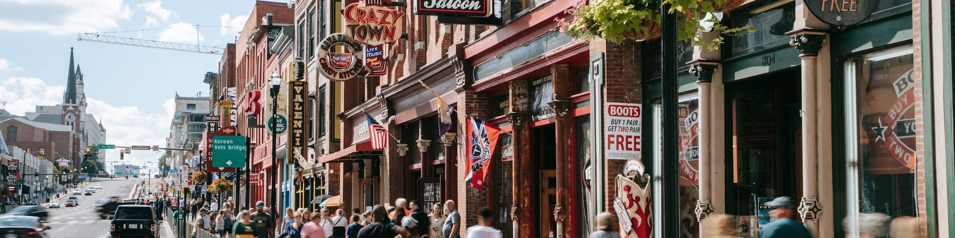 Music Row which includes street scenes and signage