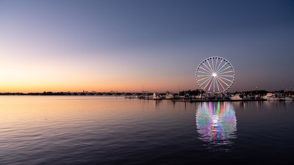 Ferris wheel at National Harbor in Maryland outside Washington DC