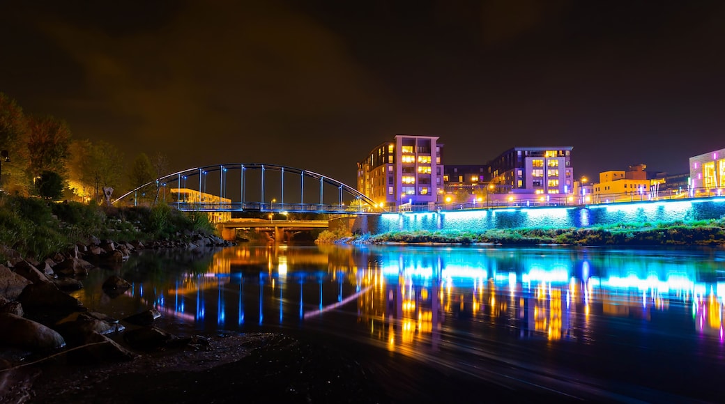 Haymarket Plaza and Phoenix Park Footbridge at Night