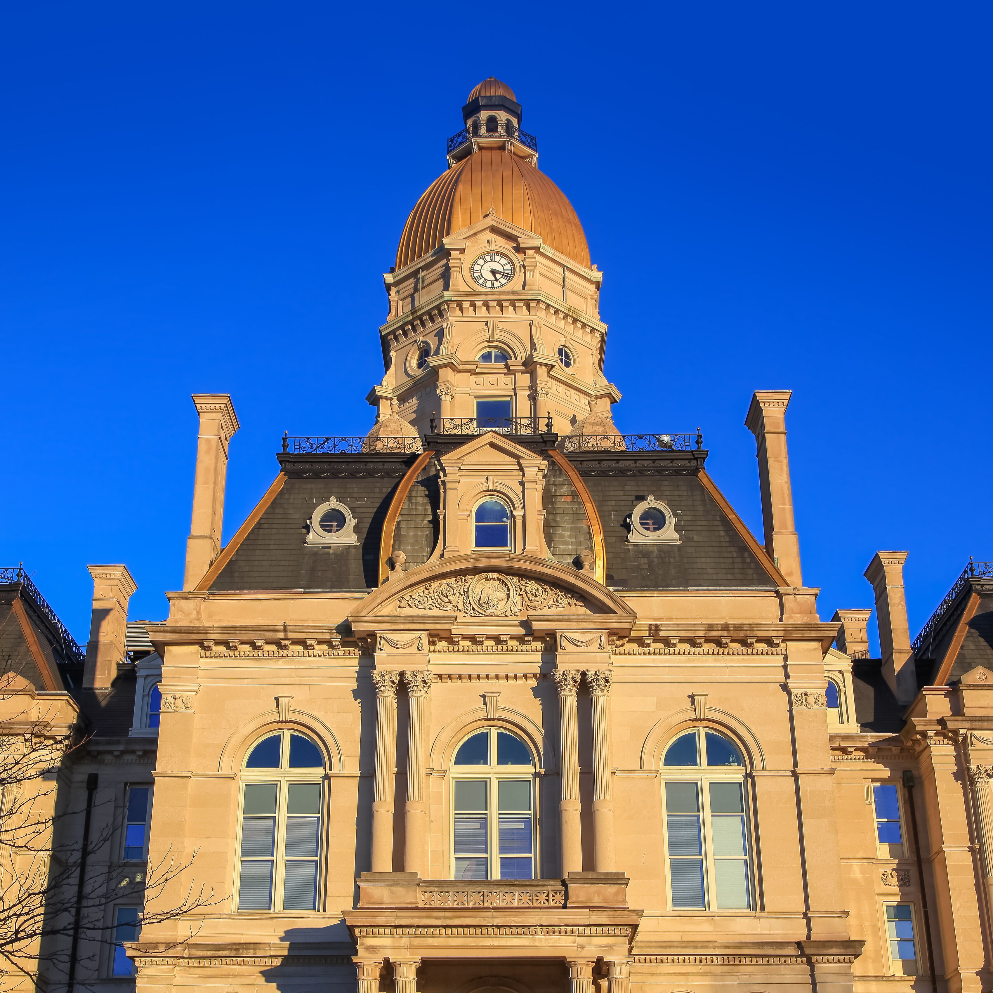 Historic Courthouse building in downtown, Terra Haute Indiana
