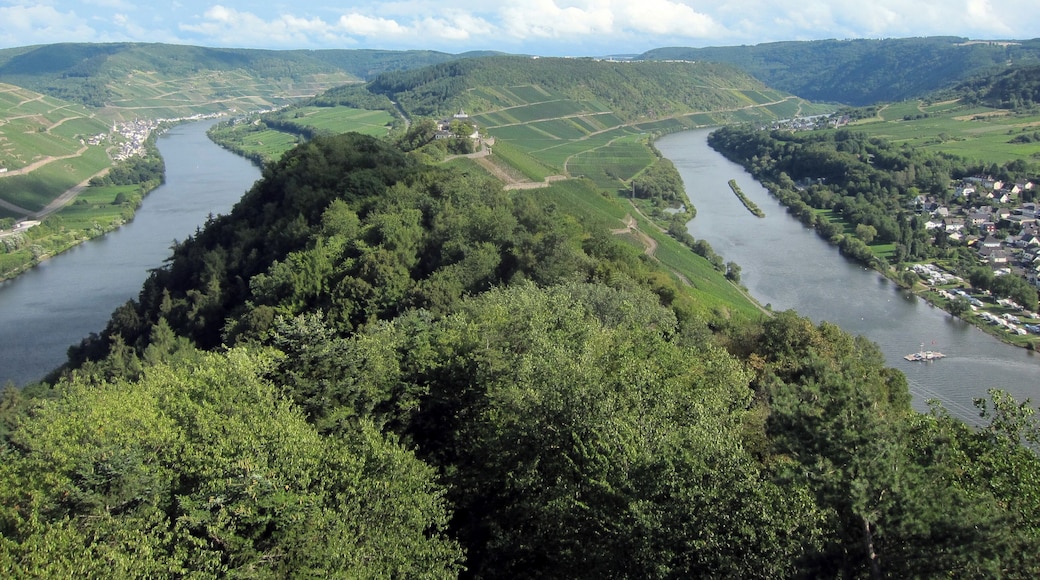 The Mosel "Schleife" near Zell, as seen from the viewpoint tower Prinzenkopfturm