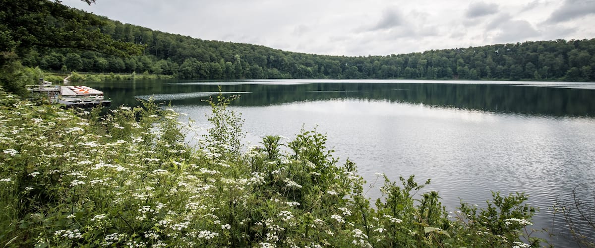 Pulvermaar in der Eifel bei Gillenfeld, Deutschland