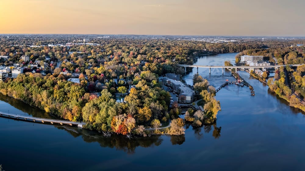 Appleton Wisconsin Fox river view
