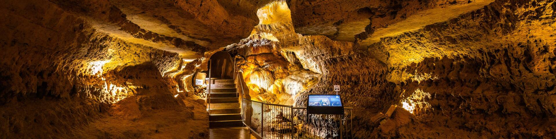 Cave of the Mounds Interior with Illuminated Formations