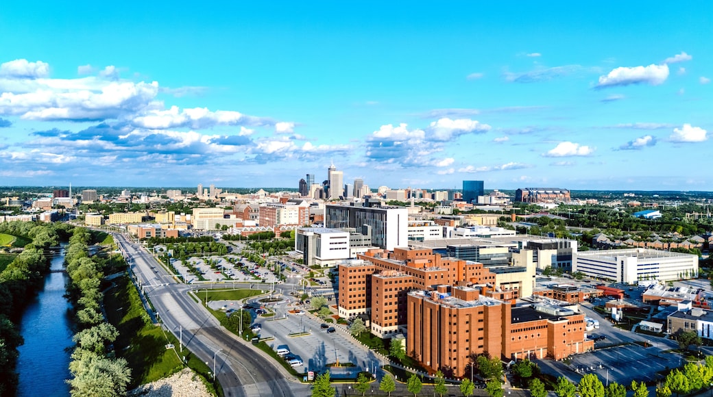 North side of downtown Indianapolis facing Southeast Skyline